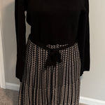 Max Studio London Crewneck Sweater Viscose Blend Dress Size XL Black Photo 0