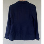 Joie  Blazer 2 Linen Silk Lightweight Jacket Navy Luxury Classic Minimal Career Photo 2