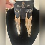House of Harlow 1960 Brass Fringe Earrings Gold Photo 1