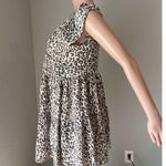 THML  SMOCK BABY DOLL CHEETAH LEOPARD SUMMER SIZE SMALL DRESS WITH POCKETS #93 Photo 2