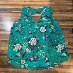 Daniel Rainn  Floral Lace Tank Top Sleeveless Green Casual Blouse‎ 2X Photo 0