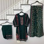 PARTY WEAR DRESS INDIAN DESIGNER WEDDING PAKISTANI SALWAR KAMEEZ NEW BOLLYWOOD Green Size L Photo 1