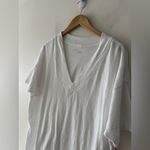 Aerie White Oversized V-Neck Short Sleeve Top Photo 1