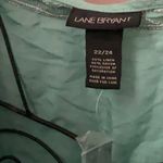 Lane Bryant NWT  Beaded Linen-Blend Short-Sleeve V-Neck Top Sz. 22/24 Photo 1