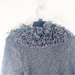Chico's CHICO’S Heather Gray Drama Fringe Dina Wool Blend Longline Cardigan, Size Large Photo 5