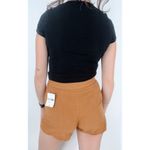 Forever 21 NWT  Burnt Orange A-Line Linen Blend Pocket Shorts  Size Small Photo 2