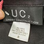 UC2 Under Construction Black Silk Open Jacket Blazer Size S Photo 5