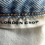 SLVRLAKE London Crop Jeans High Rise Straight Leg Distressed Broken Dreams 25x27 Blue Size 25 Photo 3