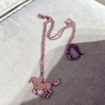 Western Copper Horse Stallion Pendant 32 Inch Necklace Brown Photo 4