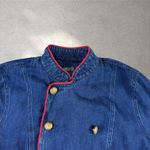 Ralph Lauren  Denim Double Breasted Jacket Women's Size L Military Officer Photo 4