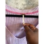 Free People Sweater V Neck Long Bell Sleeve Purple Knit Pullover S Photo 6