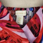 House of Harlow 1960 Women's Linen Blend Banana Print Jumpsuit Size Medium Wrap Red Photo 2