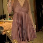 Abercrombie & Fitch  Pleated Giselle Mini Dress NWT size small blush pink mauve rose Photo 4