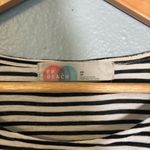 Free People  Beach Striped Black‎ and White Short Sleeve Ruffle Top Photo 1