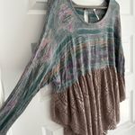 Free People Long Sleeve Top Gray Brown Size XS Photo 3