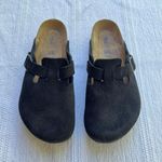 Birkenstock Boston Suede Leather Black Size 9 Photo 0