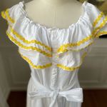 Lisa Marie Fernandez for Target Ric Rac Off The Shoulder Dress White Yellow XL Photo 5