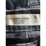 Abercrombie & Fitch  90's Straight Black High Rise Distressed Denim Jeans Size 28 Photo 4