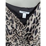 Bar III  animal print metallic striped ruched crop top Medium Photo 2