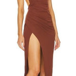 Michael Costello x REVOLVE Parker Maxi Dress in Brown Photo 0