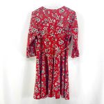 ASOS NEW LOOK  Red Floral Knee Length Casual Dress Photo 4