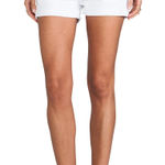 Hudson  White Wash Denim Hampton Cuffed Jean Shorts Women's Size 26 Photo 0