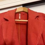 Free People Linen Blend Single Button Blazer Textured Orange Xtra Small Pockets Photo 1