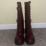 Shoedazzle Womens New  Gabrela Lace-Up Flat Boot Color: Oxblood Photo 3