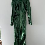 House Of CB Belle Pine Green Sequins Maxi Dress Photo 4