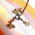 Gold tone flamenco dancer, bull, guitar charm necklace Photo 3