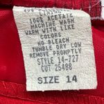 METRO NEW YORK Red Vintage 1990’s Front Layered Belted Skirt Sz 14. Photo 7