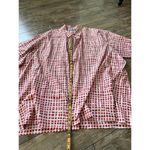 Tori Richard  Women's White Red Plaid Print Short Sleeves Button Down Top Size 4X Photo 4