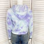 PINK - Victoria's Secret Pink by Victoria’s Secret Tie Dye Sweater Knit Cropped Hoodie Blue Purple Photo 3