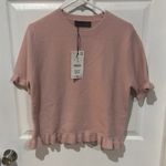 ZARA  Pink Ruffle Hem Women's sweater Photo 0