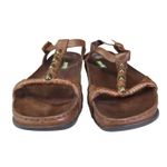 Earth Kalso T Strap Leather Sandals Women's Size 6.5 Brown Studded Comfort Shoes Photo 2