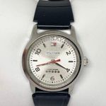 Tommy Hilfiger  silver tone women’s watch 30mm case size plastic band running Photo 0