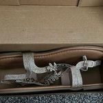 Champagne Glitter Sandals Tan Size 7.5 Photo 4