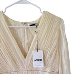 AMUR NEW Robbie Plunging Wide Leg Jumpsuit Size 8 Photo 2