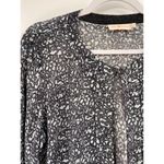 Tory Burch Merino Wool Floral Print Knit Long Sleeve Cardigan Sweater Size Large Photo 2