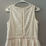 Dress Barn  white sleeveless check windowpane lace style sundress size 6 Photo 9