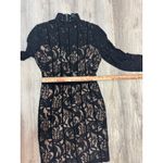 AKIRA CHICAGO BLACK LABEL Lace Mock Neck Long Sleeve Sheath Dress S Photo 5