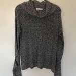 Vince Camuto Marled Cowl Neck Sweater Black White Small Cut Outs Photo 0