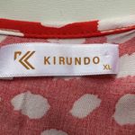 KIRUNDO Babydoll Tiered Casul Red and White Dress (965) Size XL Photo 10