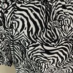 Rebecca Malone Black and White Sparkle Blouse Size Medium Photo 1