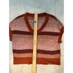 Free People Through The Motions Top Striped V Neck Short Sleeve Sweater Top XS Photo 6