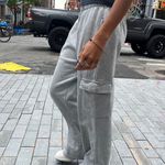 Brandy Melville Anastasia Cargo Sweatpants Gray Photo 1