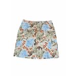 Eddie Bauer Skirt Women's 16 Floral Khaki Cargo Brown Colorful Flowers Pocket Photo 1