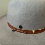 Roxy  100% Wool Felt Fedora Hat Gray with Brown Band Size S/M Western Boho Indie Photo 8