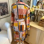 ANTHROPOLOGIE THE ODELLS Nouveau Shirt dress Patch mixed pattern Size Medium Yellow Photo 5