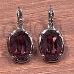 Handcrafted earrings with Swarovski crystal Silver Photo 0